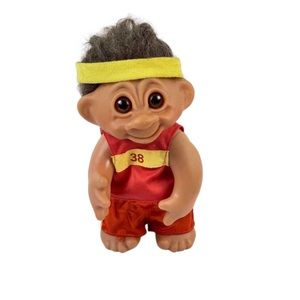 Vintage Thomas Dam 1980s 10” Basketball Collectible Troll Doll